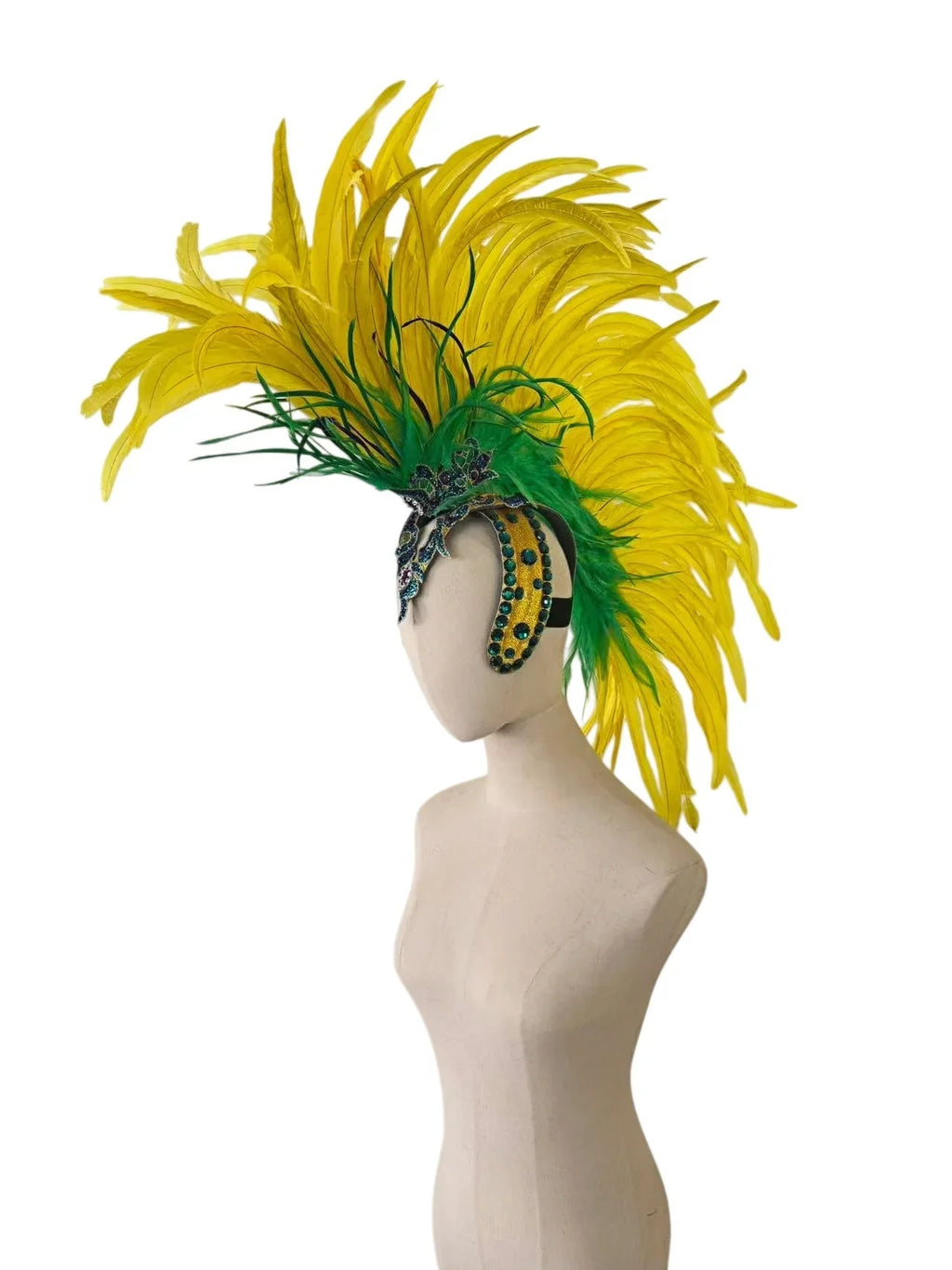 The Stardust Samba Radiance – Elegant Feathered Stage & Carnival Headdress by Stardust Starlets