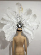FASHIONABLE AND EXQUISITE HEADDRESS FEATHERS SAMBA DANCE CARNIVAL HALLOWEEN PARTY LATIN DANCE BAR PERFORMANCE HAT MASQUERADE by Stardust Starlets