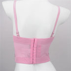 The Stardust Prism Siren – Sparkly Pink Rhinestone & Beaded Bustier Corset Crop Top by Stardust Starlets