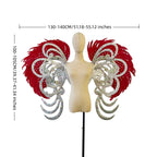 The Stardust Phoenix Wings – Deluxe Feathered Samba Backpiece & Stage Wings by Stardust Starlets