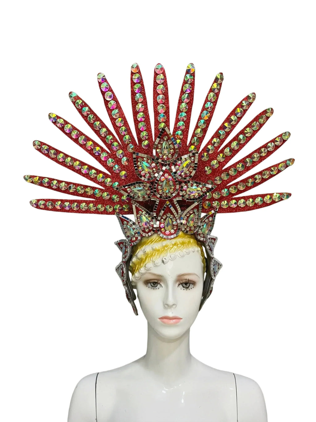 The Stardust Wings of Radiance – Deluxe Feathered Samba & Carnival Crown by Stardust Starlets