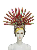 The Stardust Wings of Radiance – Deluxe Feathered Samba & Carnival Crown by Stardust Starlets