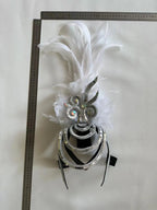 The Stardust Dionysia – Pure White Feather Carnival & Masque Ball Headdress by Stardust Starlets