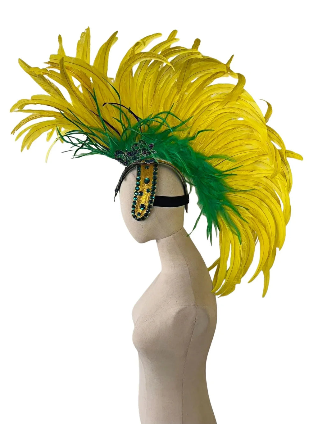 The Stardust Samba Radiance – Elegant Feathered Stage & Carnival Headdress by Stardust Starlets