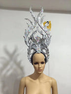 FASHIONABLE AND EXQUISITE HEADDRESS FEATHERS SAMBA DANCE CARNIVAL HALLOWEEN PARTY LATIN DANCE BAR PERFORMANCE HAT MASQUERADE by Stardust Starlets