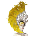 The Stardust Samba Radiance – Elegant Feathered Stage & Carnival Headdress by Stardust Starlets