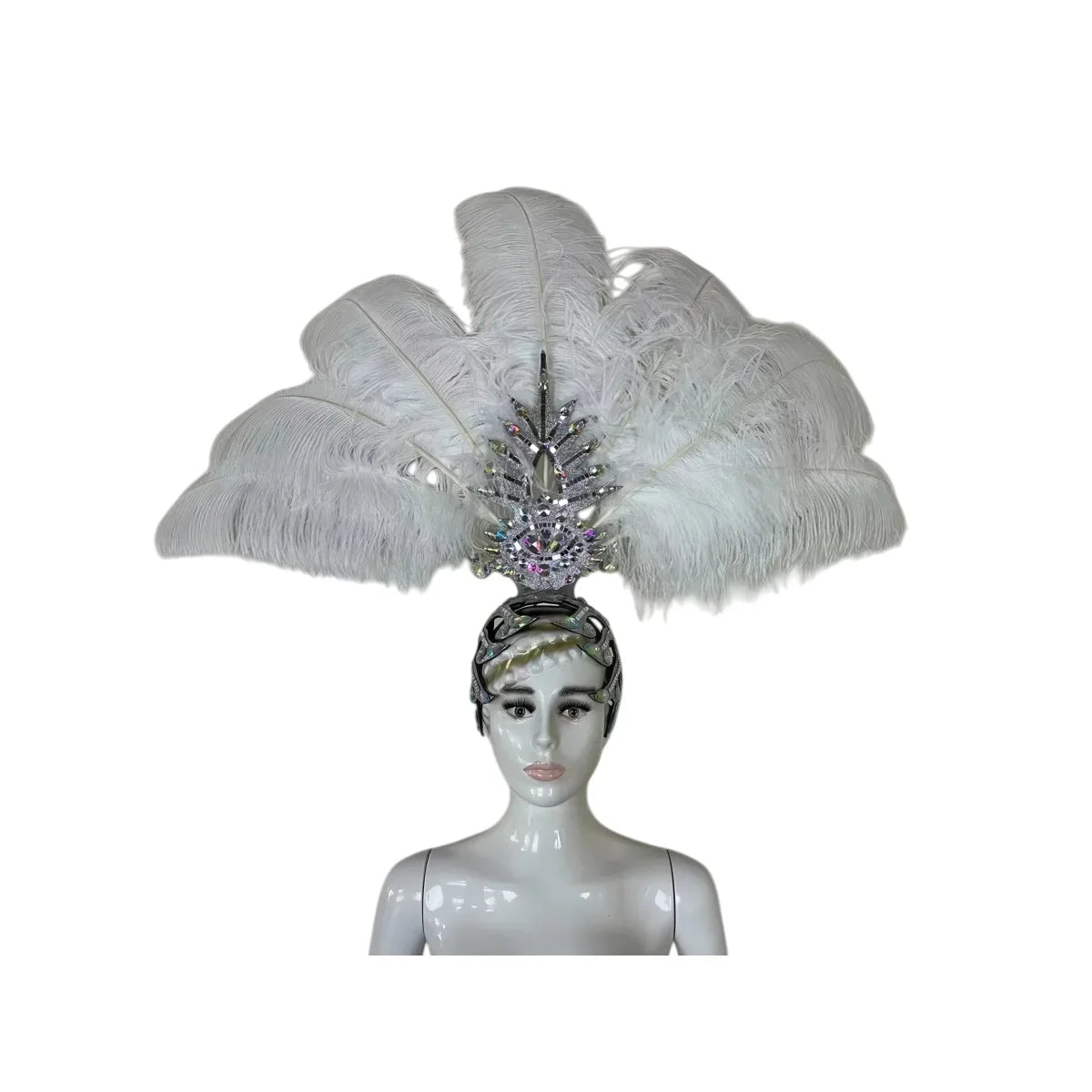 The Stardust Dionysia – Carnival & Samba Feathered Masque Ball Crown by Stardust Starlets