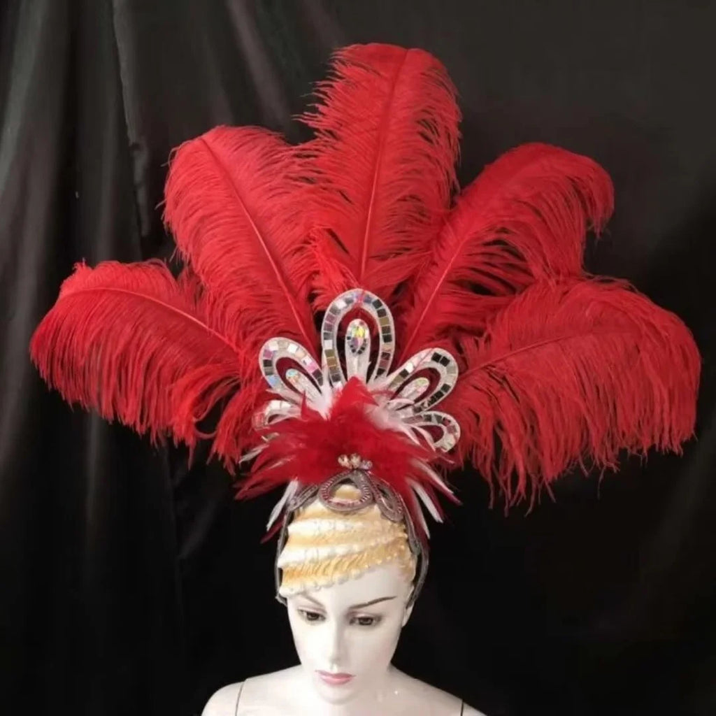 The Stardust Empress – Deluxe Feathered Samba & Carnival Crown by Stardust Starlets
