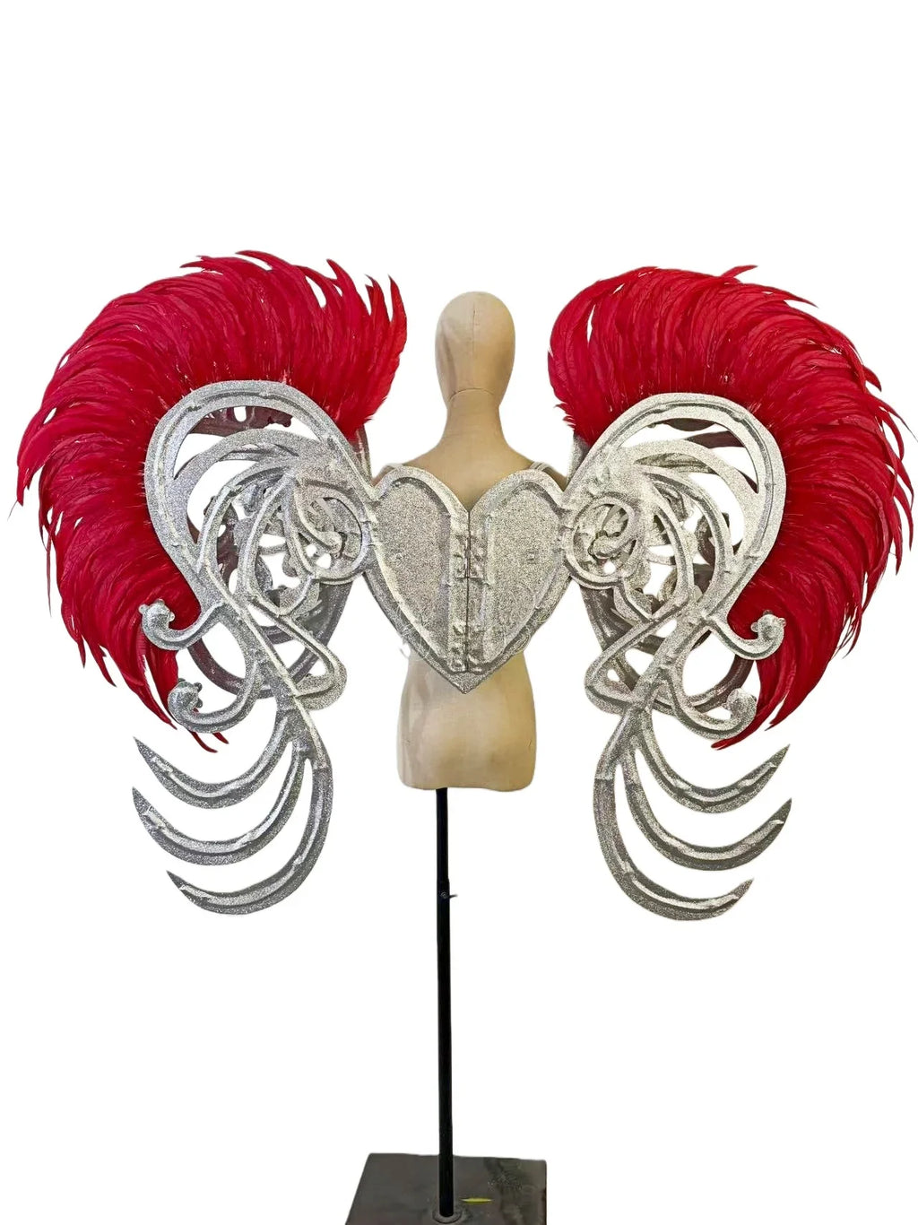 The Stardust Phoenix Wings – Deluxe Feathered Samba Backpiece & Stage Wings by Stardust Starlets