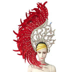 The Stardust Samba Radiance – Elegant Feathered Stage & Carnival Headdress by Stardust Starlets