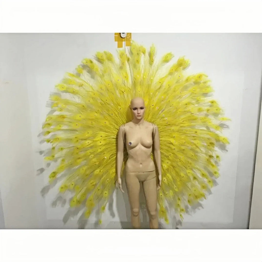 The Stardust Victoria Cabaret – Deluxe Angel Feather Wing & Headdress Stage Costume Set by Stardust Starlets