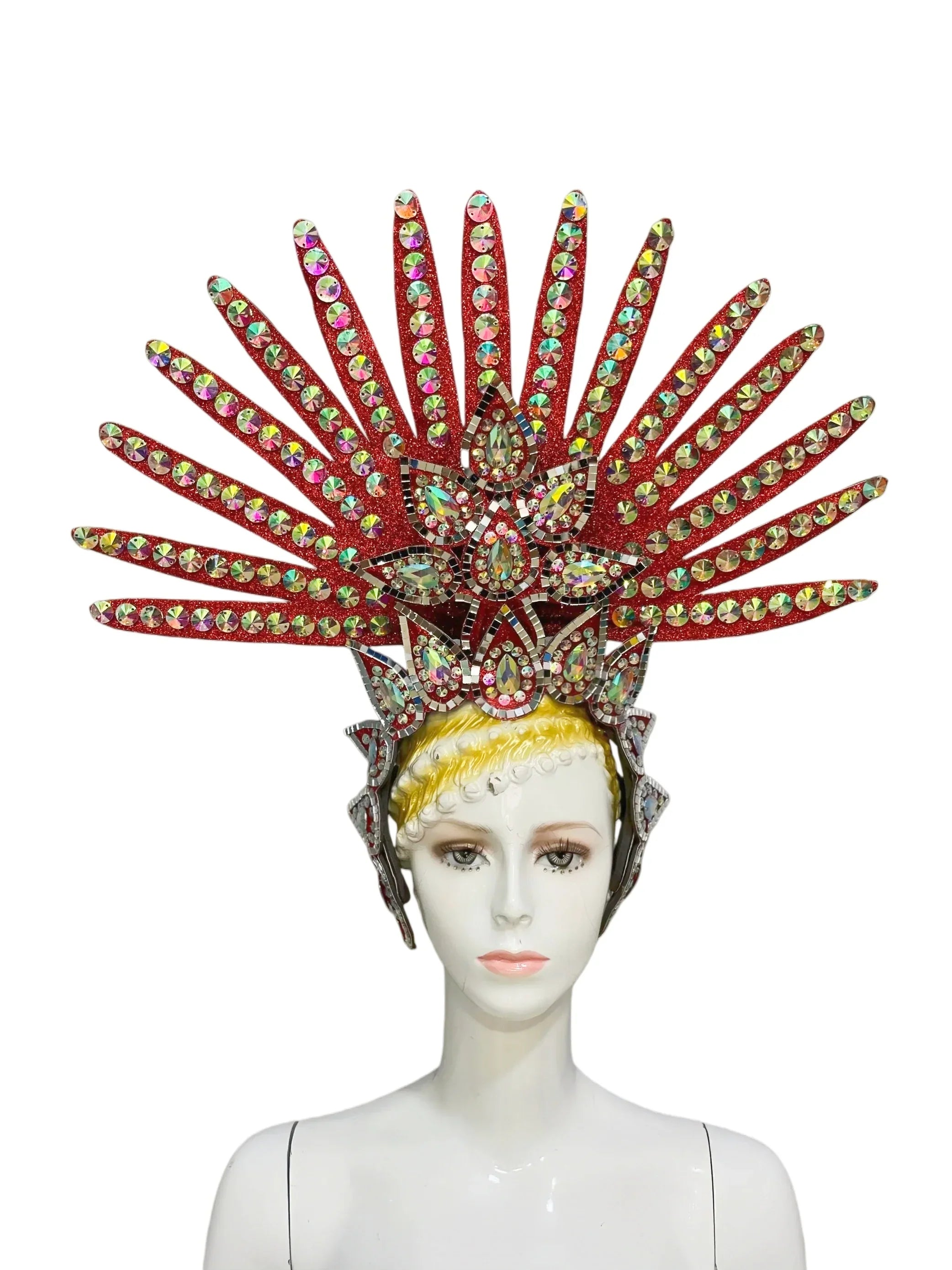 Brazil Rio Spanish Cuba Santiago Havana Venice Dionysia carnival Float Mask dress masque ball costume samba Golden Crown by Stardust Starlets