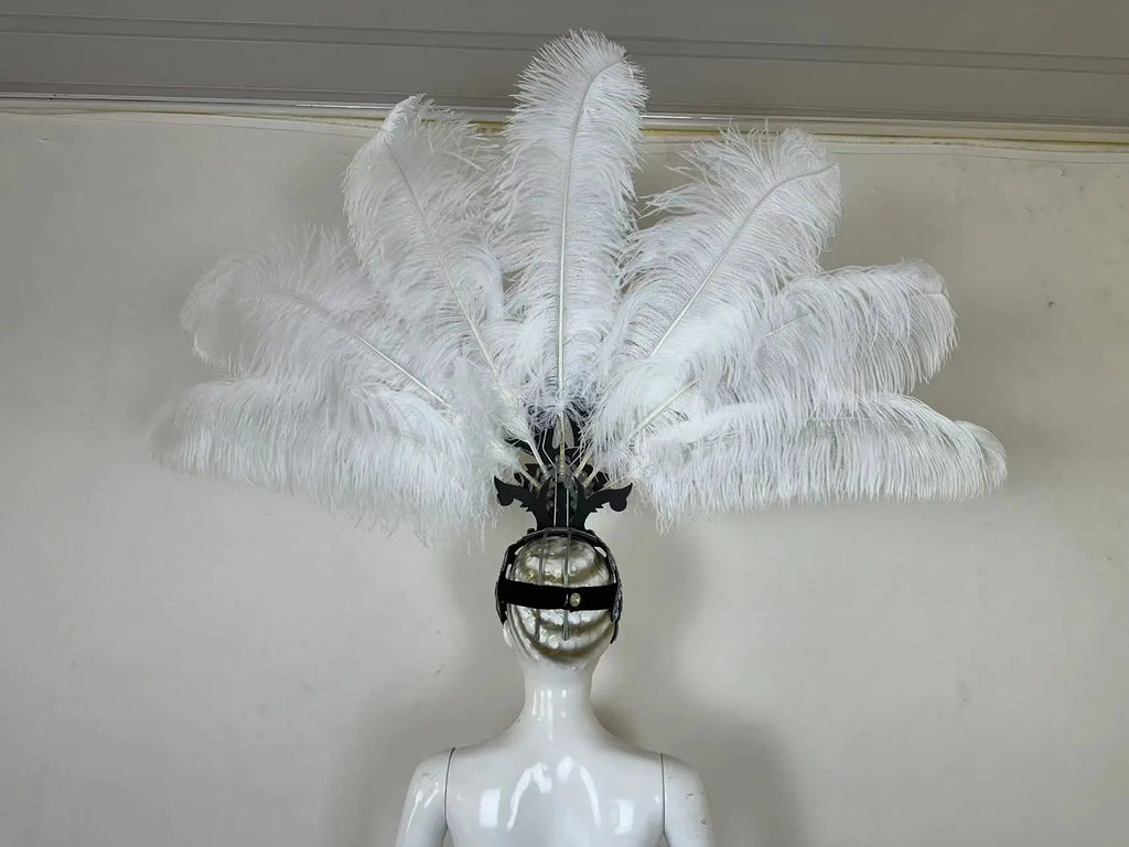 The Stardust Dionysia – Carnival & Samba Feathered Masque Ball Crown by Stardust Starlets