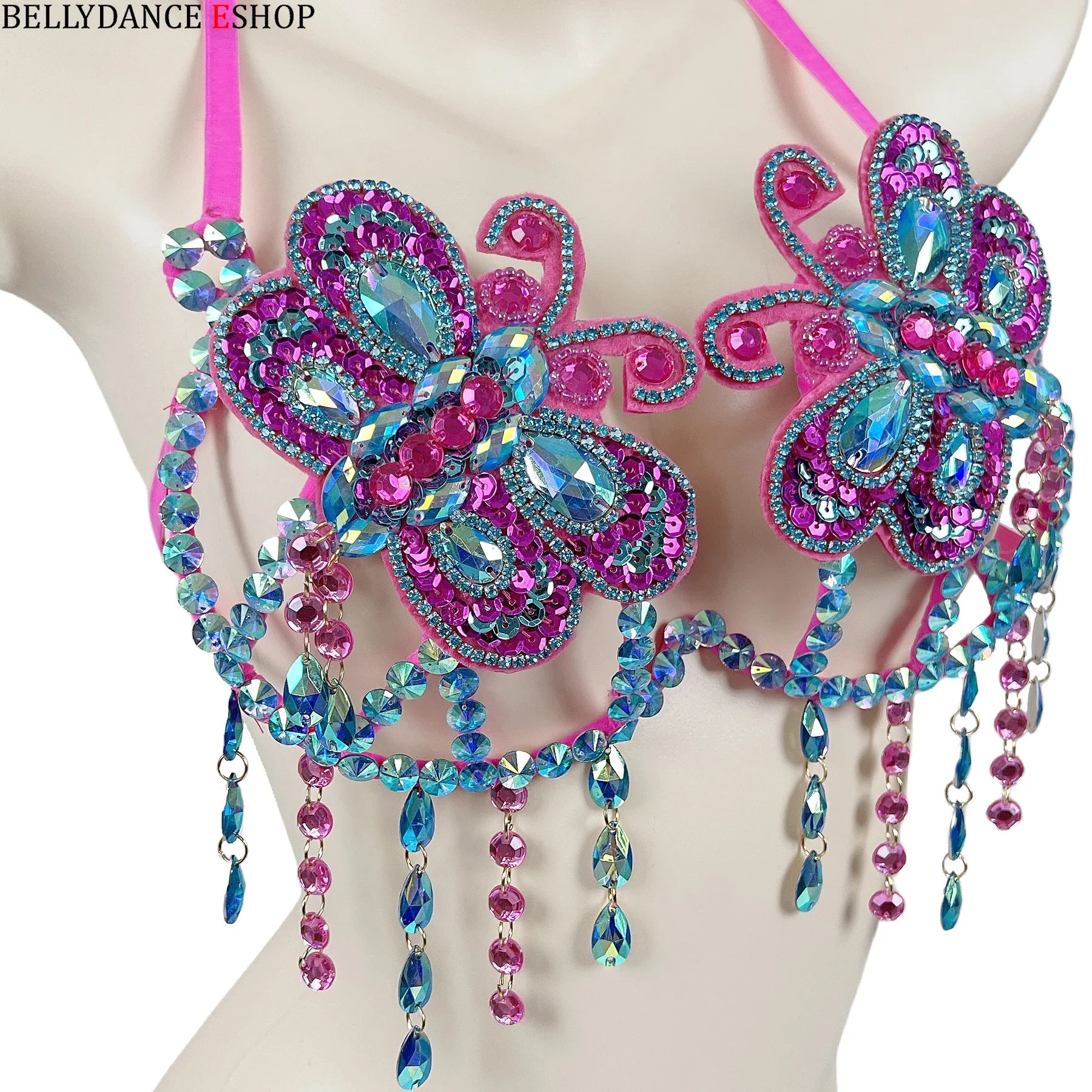 The Stardust Empress Sirena – Deluxe Rhinestone & Stone Samba Carnival Wire Bra by Stardust Starlets