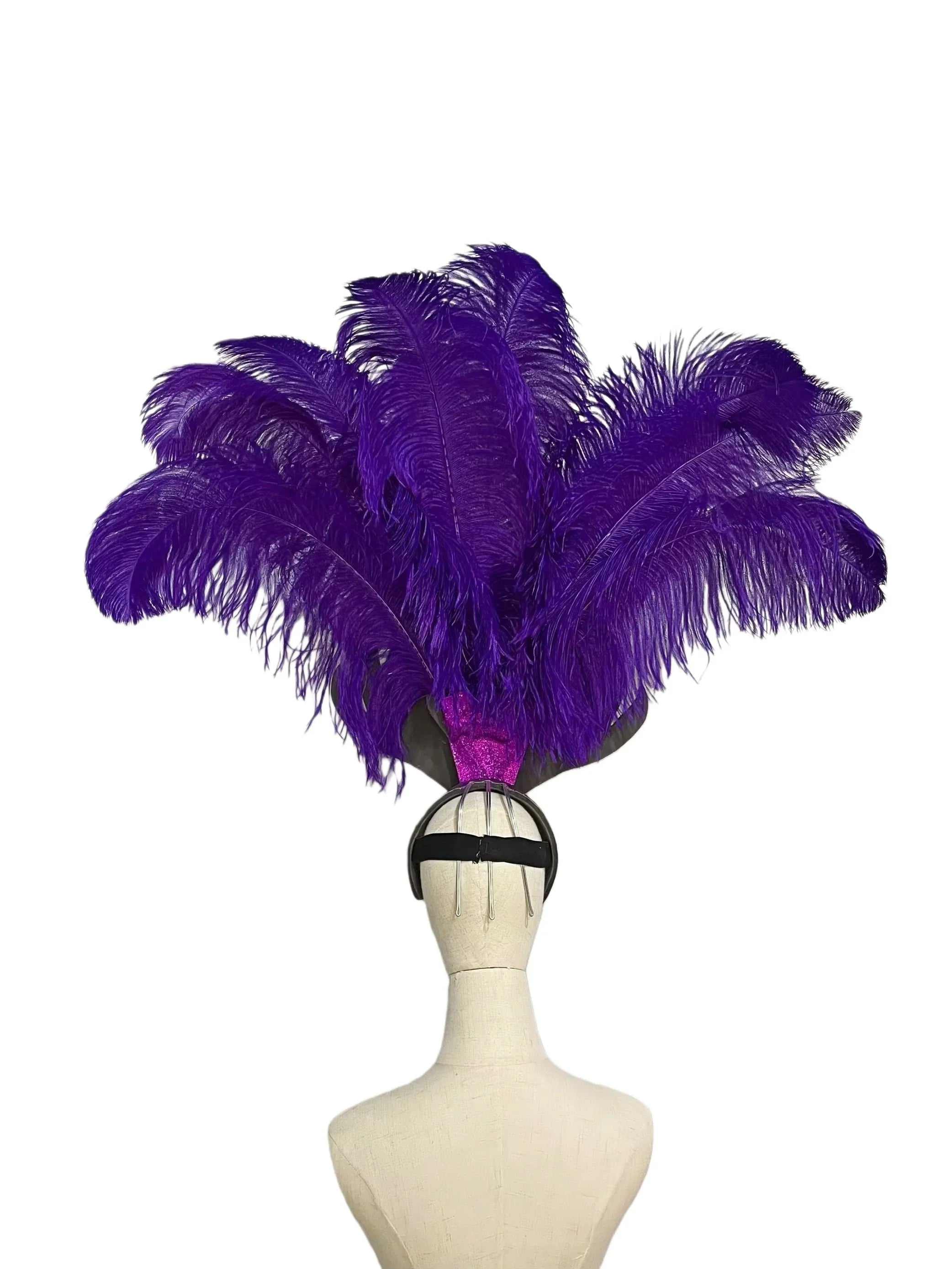 The Stardust Sovereign – Majestic Feathered Samba Carnival Headdress by Stardust Starlets