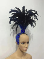 The Stardust Empress – Deluxe Feathered Samba & Carnival Crown by Stardust Starlets
