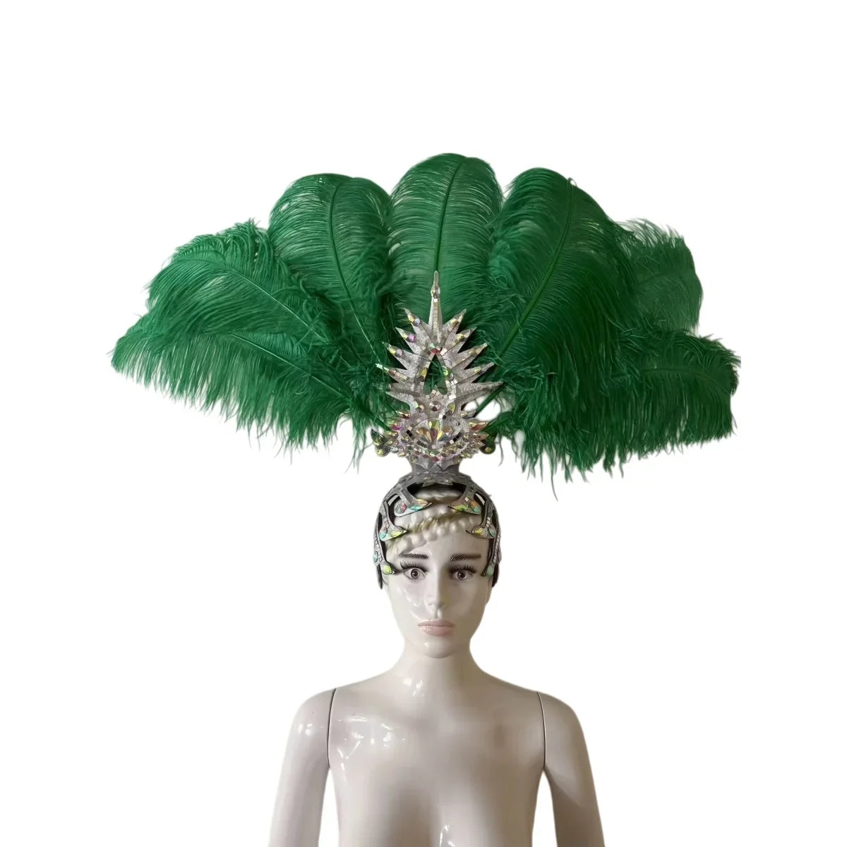 The Stardust Dionysia – Carnival & Samba Feathered Masque Ball Crown by Stardust Starlets