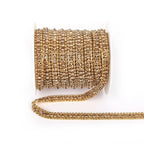 The Stardust Triple Crown – 3-Row Glass Crystal Rhinestone Cup Chain Trim by Stardust Starlets