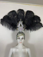 The Stardust Dionysia – Carnival & Samba Feathered Masque Ball Crown by Stardust Starlets