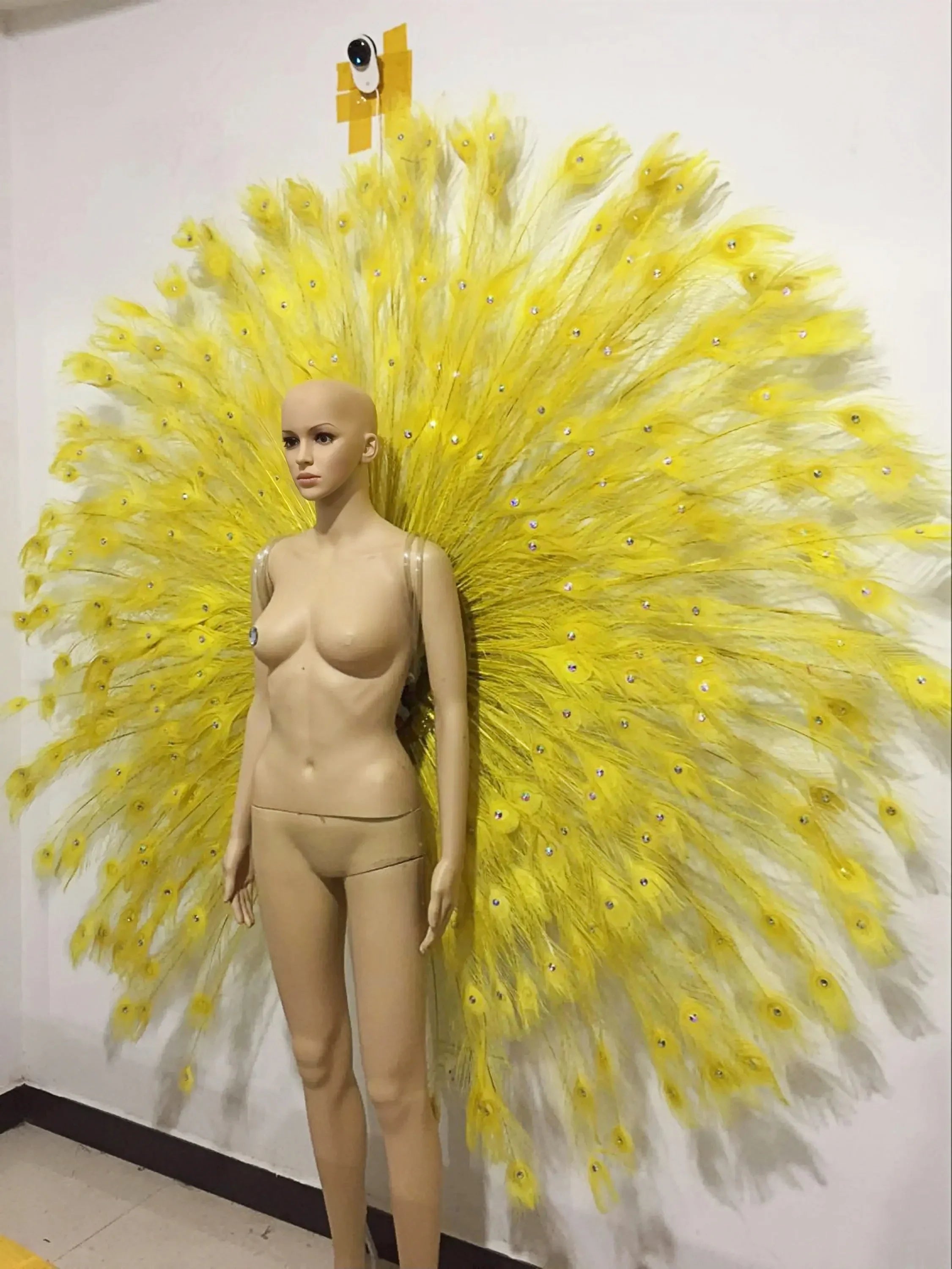 The Stardust Victoria Cabaret – Deluxe Angel Feather Wing & Headdress Stage Costume Set by Stardust Starlets