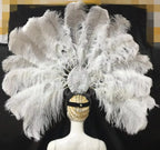 FASHIONABLE AND EXQUISITE HEADDRESS FEATHERS SAMBA DANCE CARNIVAL HALLOWEEN PARTY LATIN DANCE BAR PERFORMANCE HAT MASQUERADE by Stardust Starlets