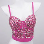 The Stardust Prism Siren – Glitter Crystal Bustier Corset Crop Top by Stardust Starlets