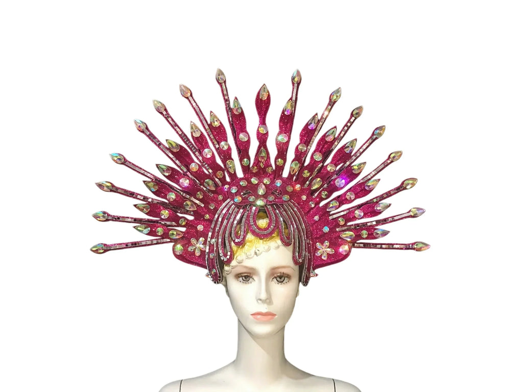 Brazil Rio Spanish Cuba Santiago Havana Venice Dionysia carnival Float Mask dress masque ball costume samba Golden Crown by Stardust Starlets