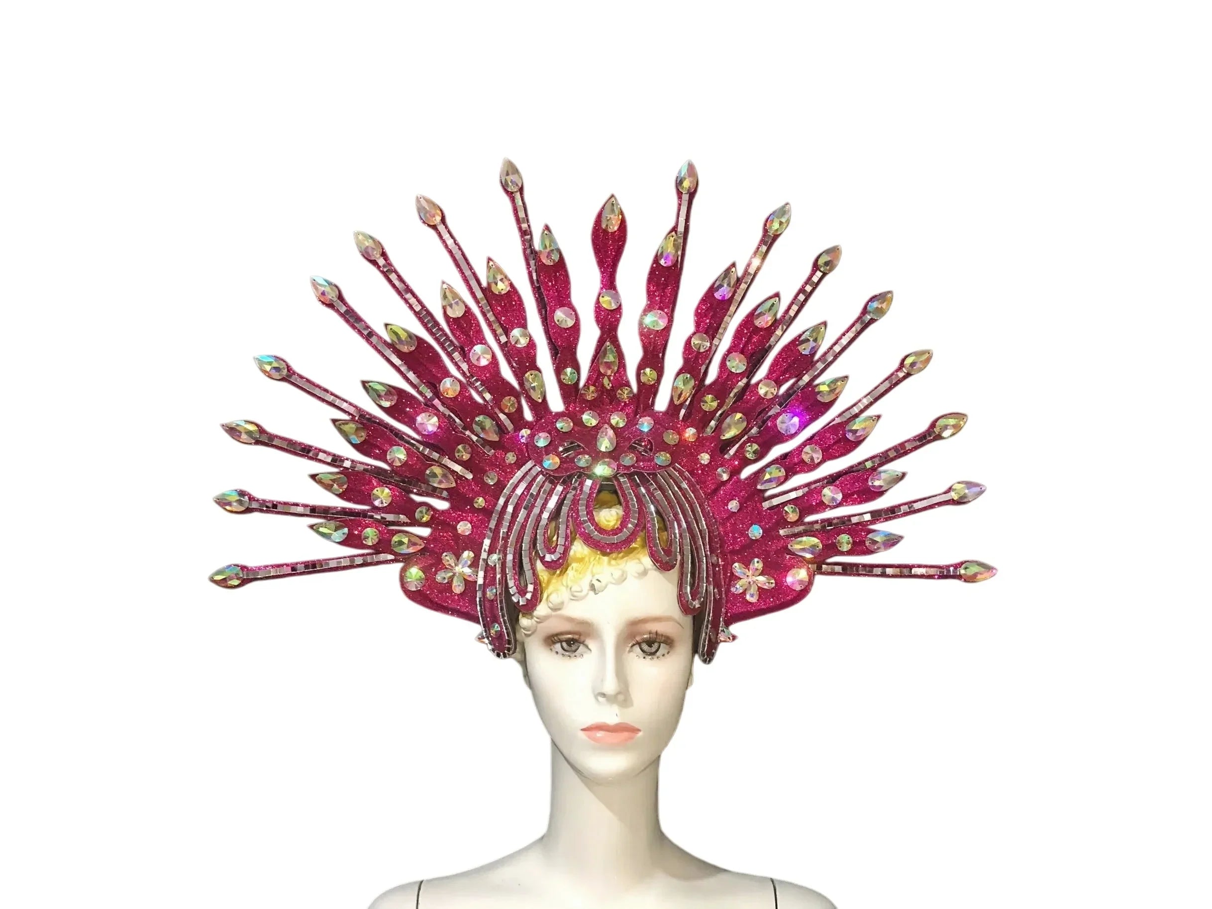 Brazil Rio Spanish Cuba Santiago Havana Venice Dionysia carnival Float Mask dress masque ball costume samba Golden Crown by Stardust Starlets