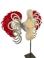 The Stardust Phoenix Wings – Deluxe Feathered Samba Backpiece & Stage Wings by Stardust Starlets