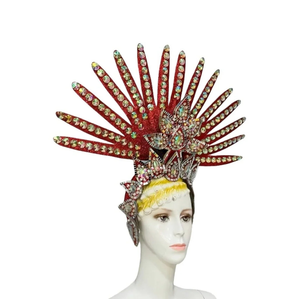 Brazil Rio Spanish Cuba Santiago Havana Venice Dionysia carnival Float Mask dress masque ball costume samba Golden Crown by Stardust Starlets
