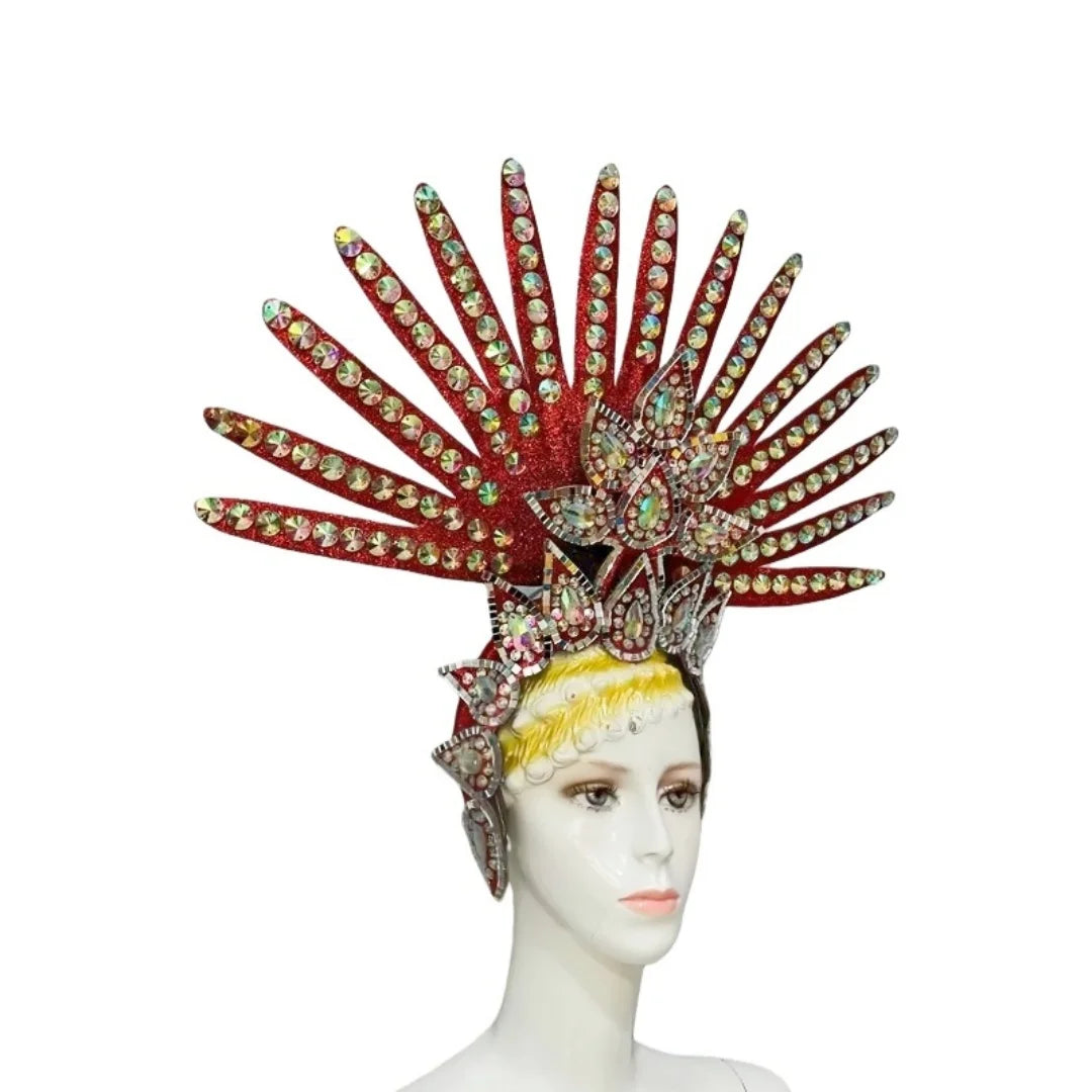 Brazil Rio Spanish Cuba Santiago Havana Venice Dionysia carnival Float Mask dress masque ball costume samba Golden Crown by Stardust Starlets