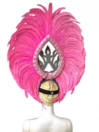Feather headdress samba costume carnival halloween party bar performance hat makeup dance wings parade by Stardust Starlets