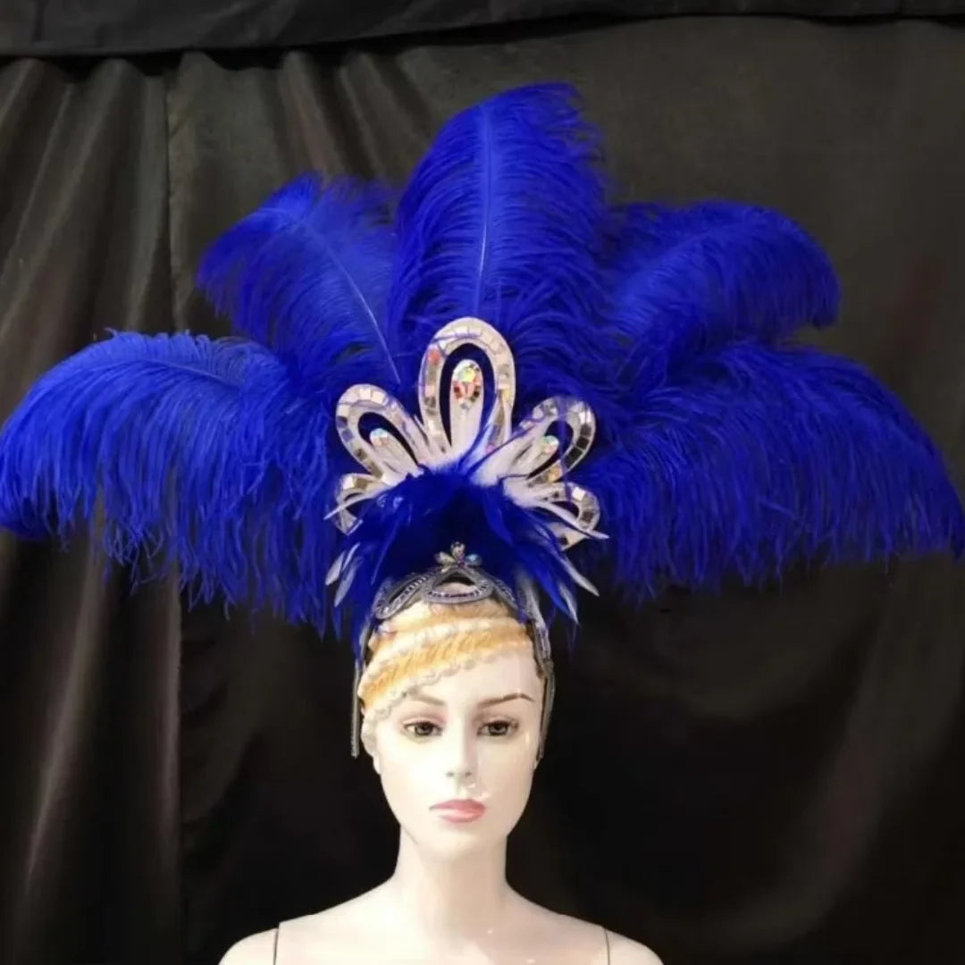 The Stardust Empress – Deluxe Feathered Samba & Carnival Crown by Stardust Starlets