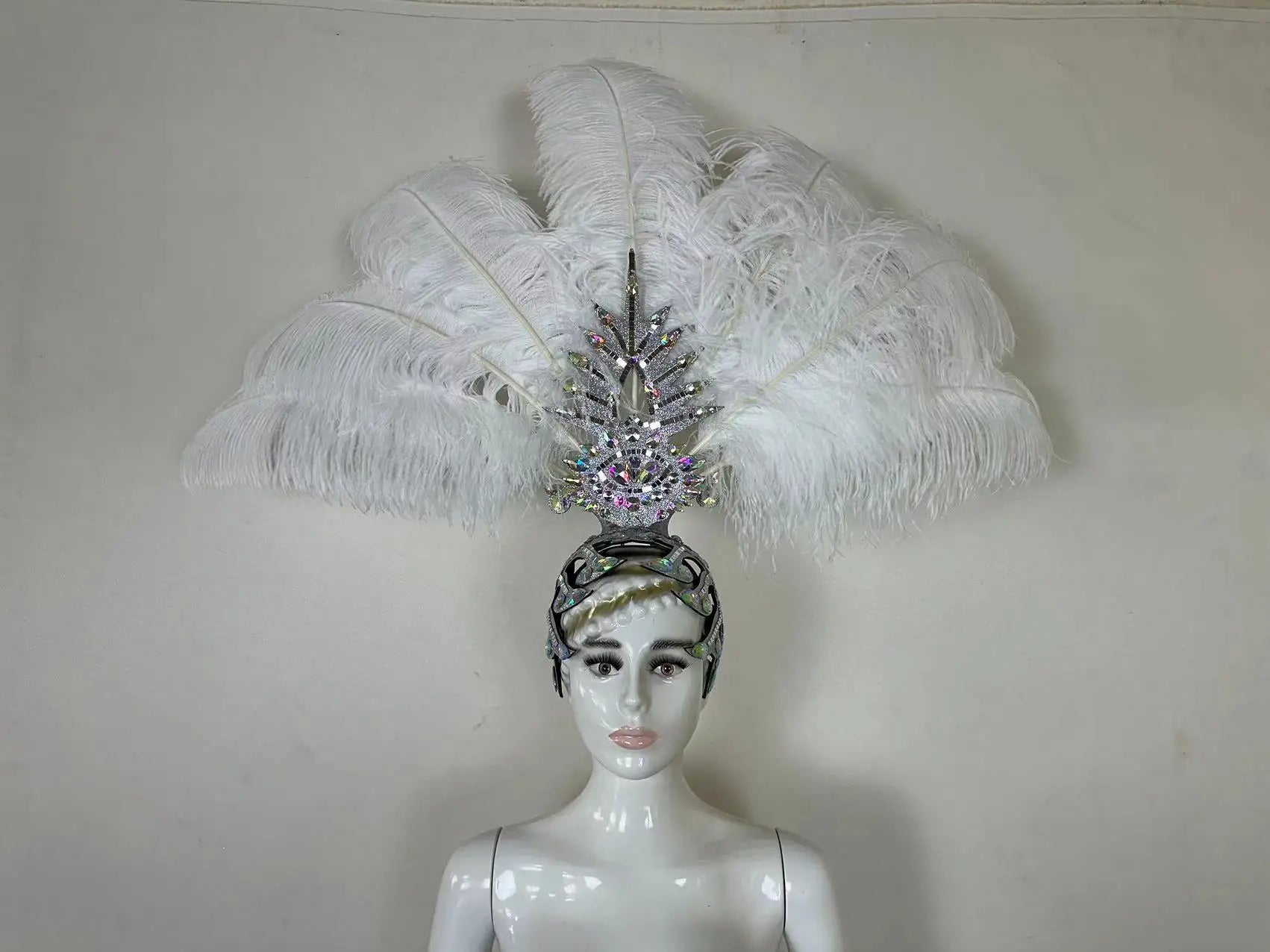The Stardust Dionysia – Carnival & Samba Feathered Masque Ball Crown by Stardust Starlets