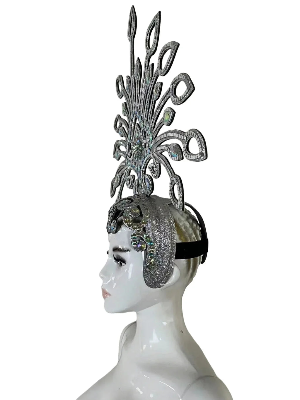 The Stardust Dionysia – Silver Starburst Carnival & Masque Ball Crown by Stardust Starlets