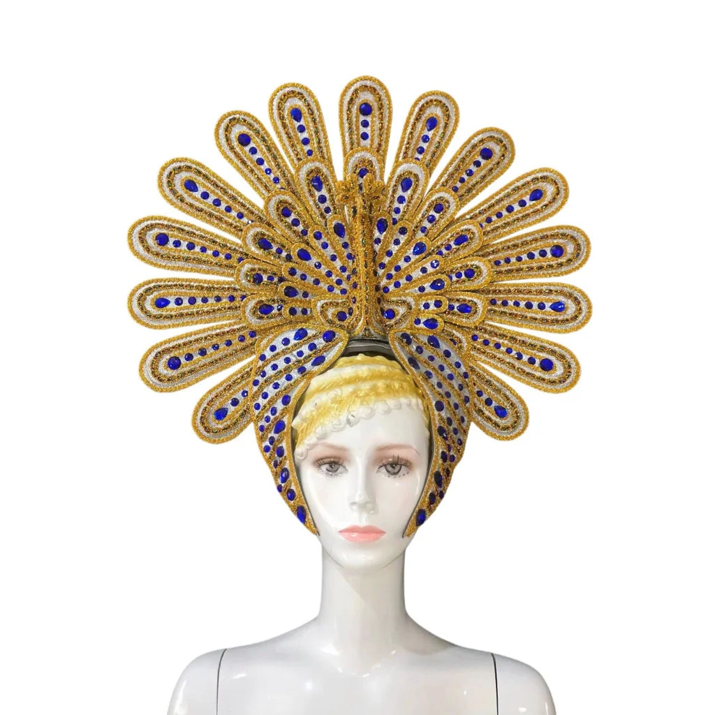 Brazil Rio Spanish Cuba Santiago Havana Venice Dionysia carnival Float Mask dress masque ball costume samba Golden Crown by Stardust Starlets
