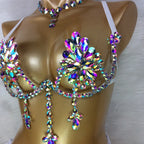 The Stardust Empress Royale – Deluxe Rhinestone Samba Carnival Wire Bra & High-Waist Panties 2-Piece Costume Set by Stardust Starlets