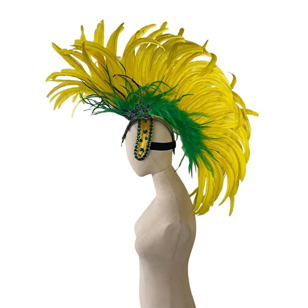 The Stardust Samba Radiance – Elegant Feathered Stage & Carnival Headdress by Stardust Starlets