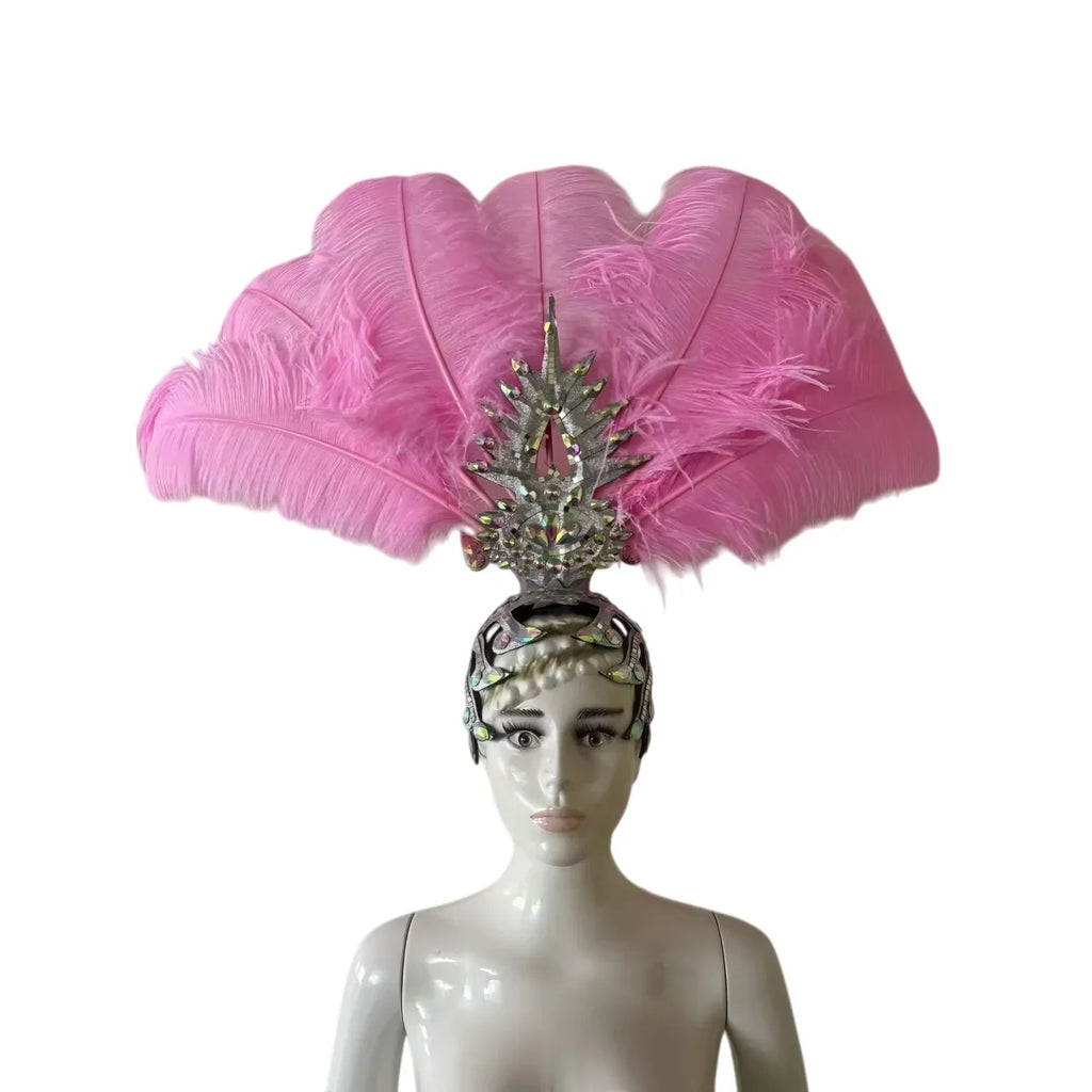 The Stardust Dionysia – Carnival & Samba Feathered Masque Ball Crown by Stardust Starlets