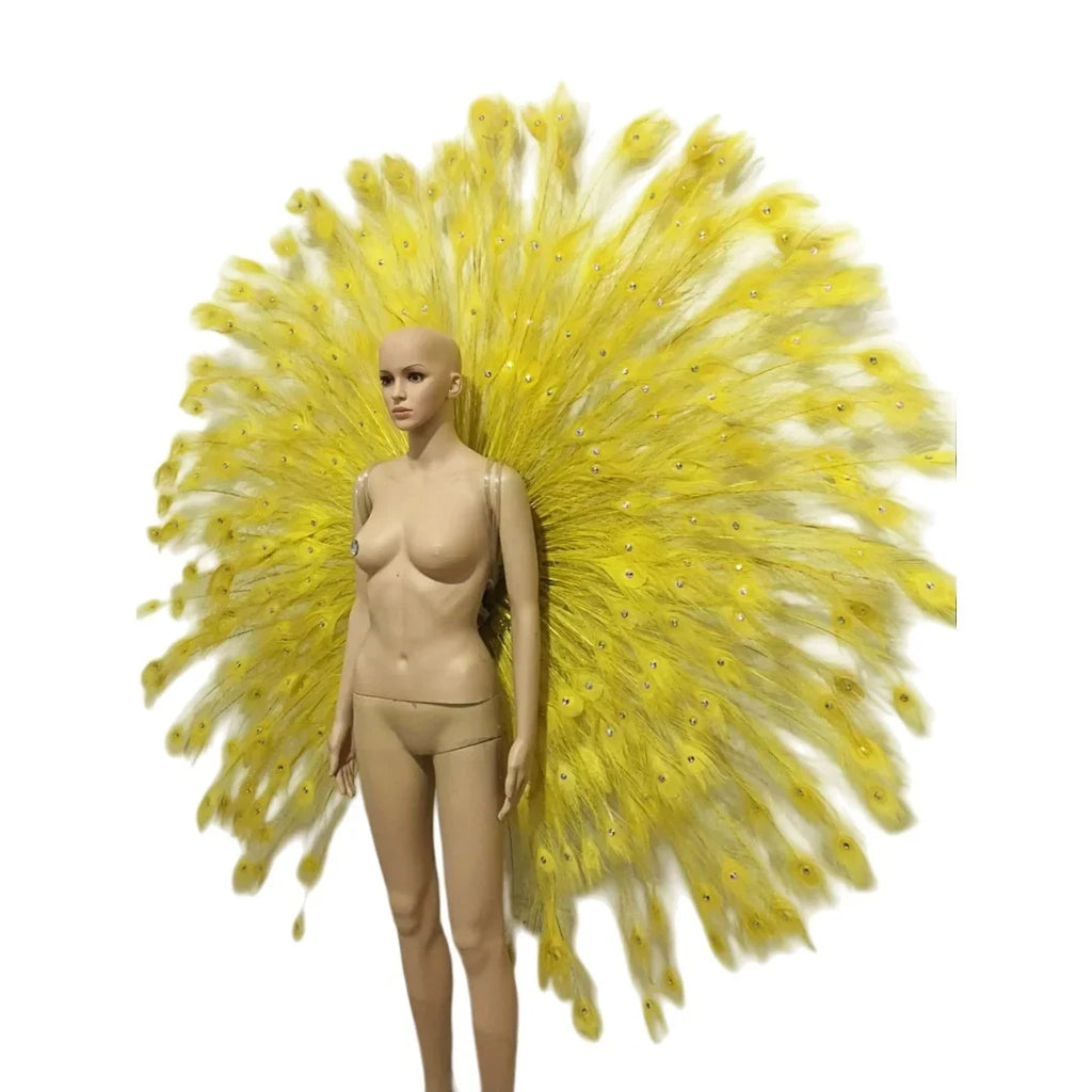 The Stardust Victoria Cabaret – Deluxe Angel Feather Wing & Headdress Stage Costume Set by Stardust Starlets
