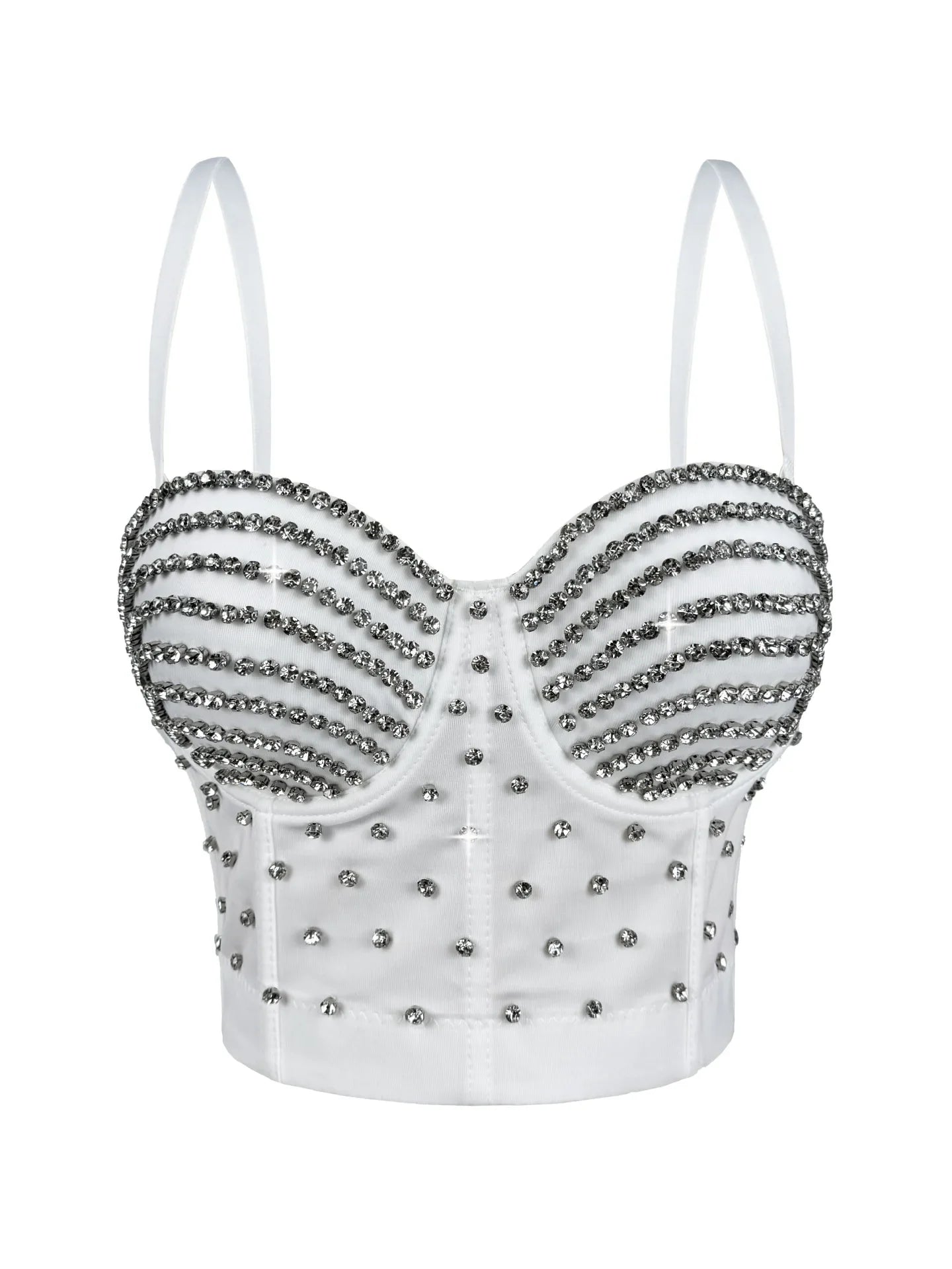 The Stardust Prism Siren – Embroidered Diamond Bustier Corset Crop Top by Stardust Starlets