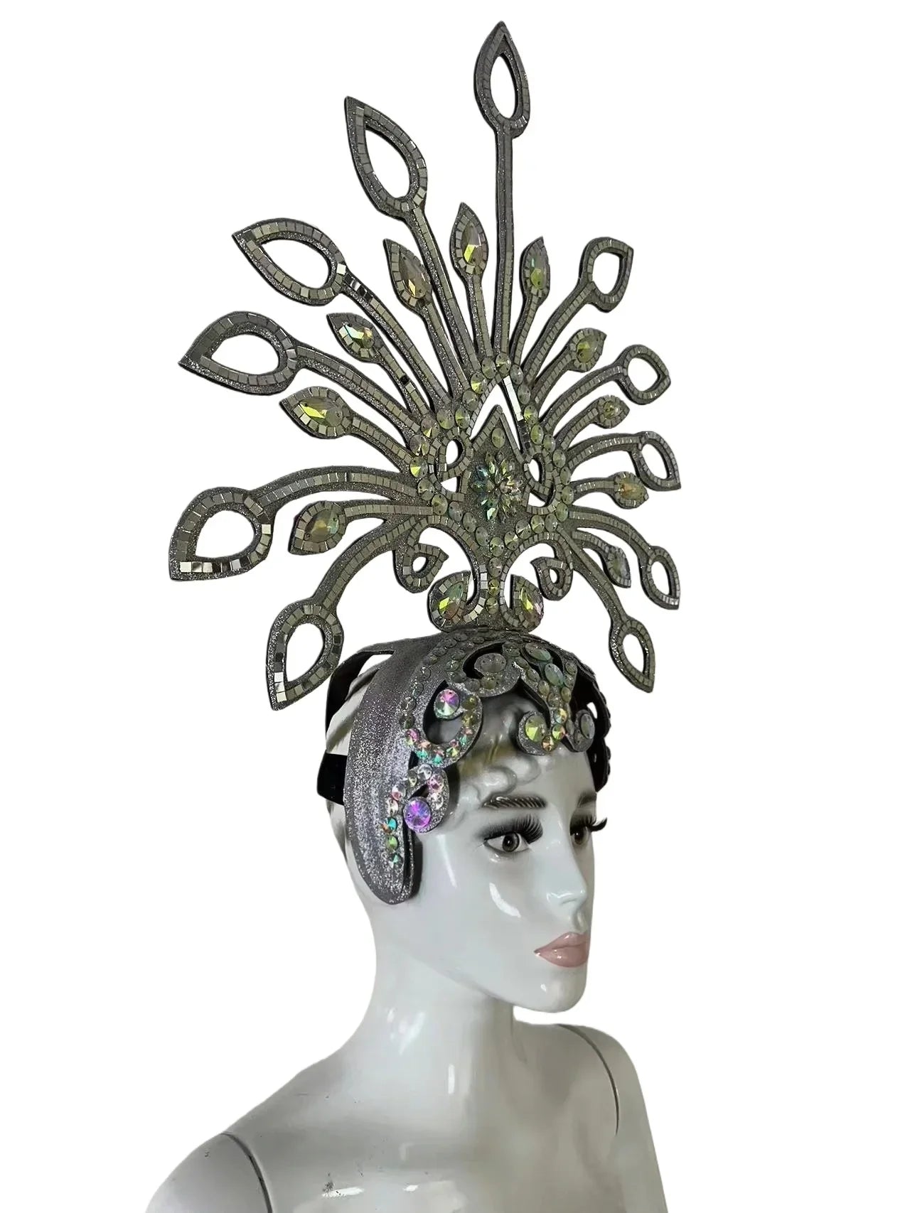 The Stardust Dionysia – Silver Starburst Carnival & Masque Ball Crown by Stardust Starlets