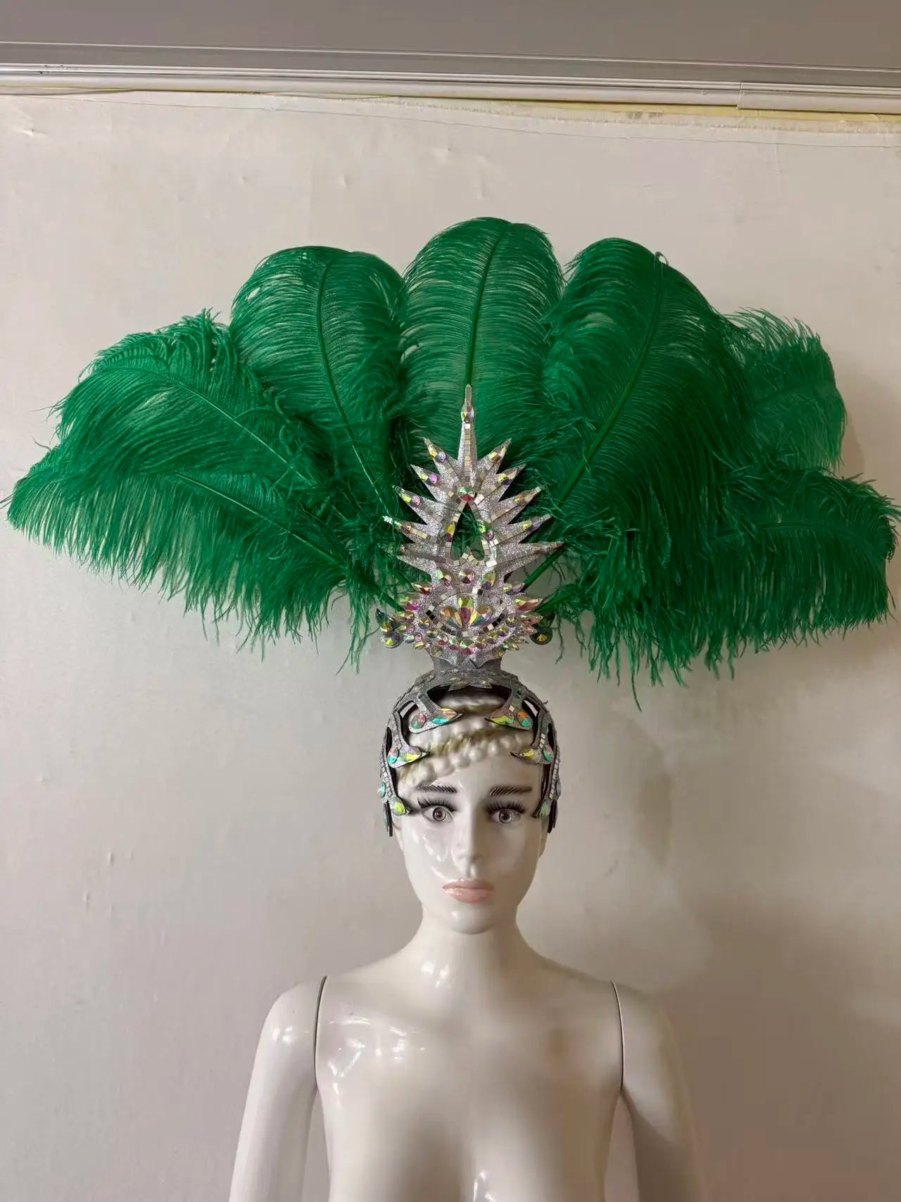 The Stardust Dionysia – Carnival & Samba Feathered Masque Ball Crown by Stardust Starlets