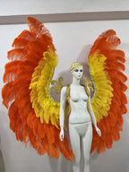 The Stardust Phoenix Wings – Deluxe Feathered Samba Backpiece & Stage Wings by Stardust Starlets