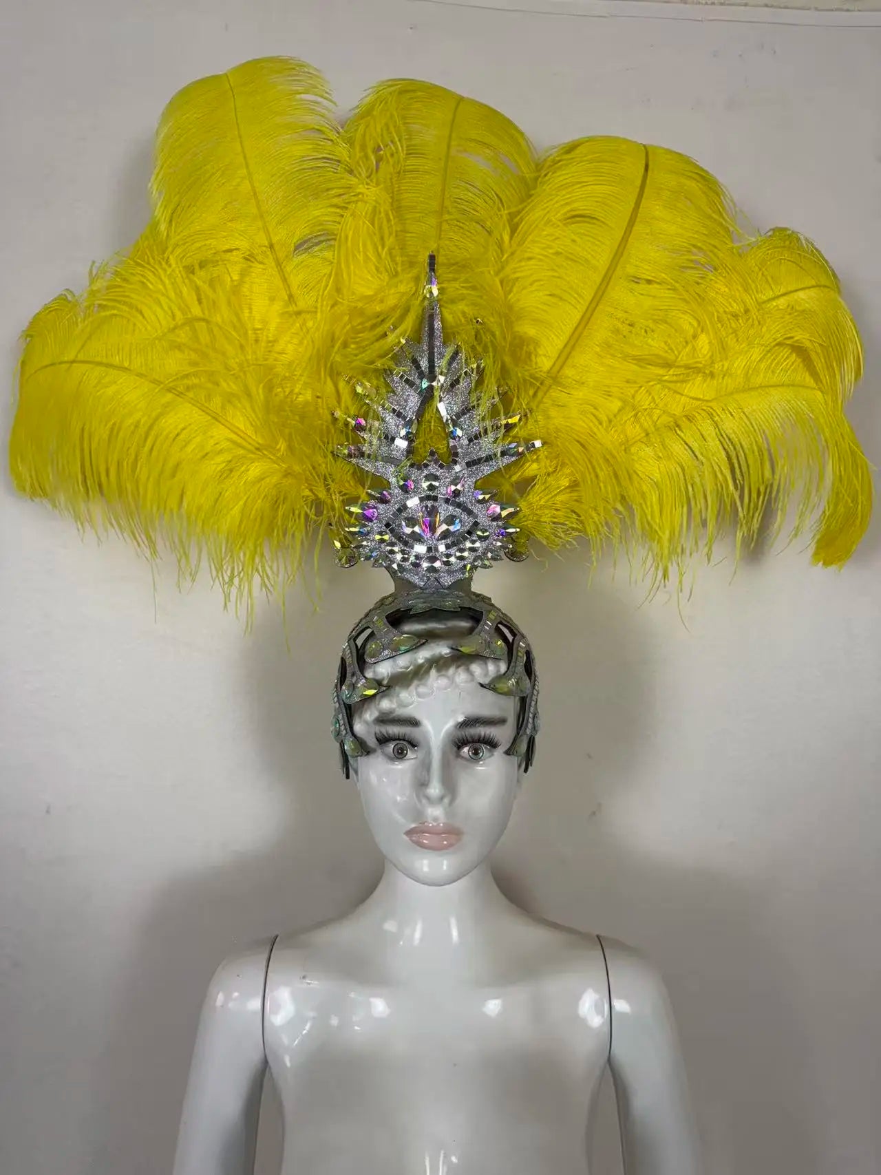 The Stardust Dionysia – Carnival & Samba Feathered Masque Ball Crown by Stardust Starlets