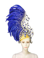 The Stardust Sovereign – Majestic Feathered Samba Carnival Headdress by Stardust Starlets