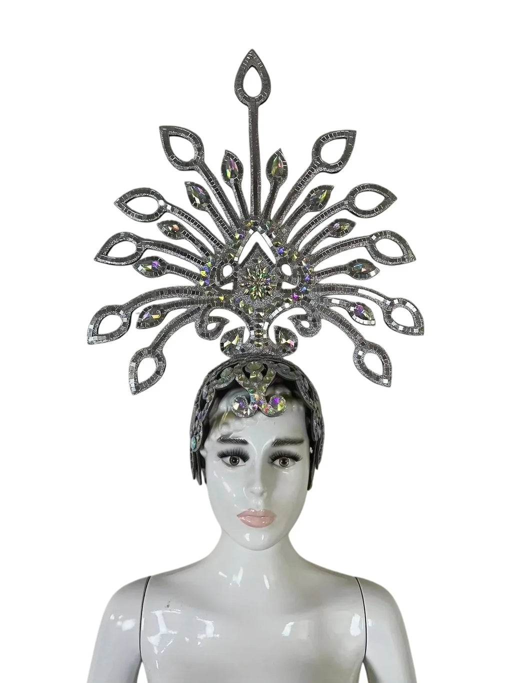 The Stardust Dionysia – Silver Starburst Carnival & Masque Ball Crown by Stardust Starlets