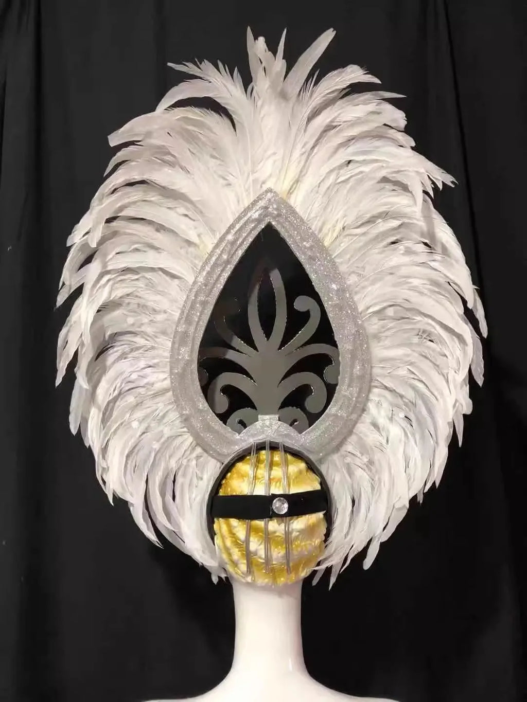 The Stardust Wings of Radiance – Deluxe Feathered Samba & Carnival Crown by Stardust Starlets