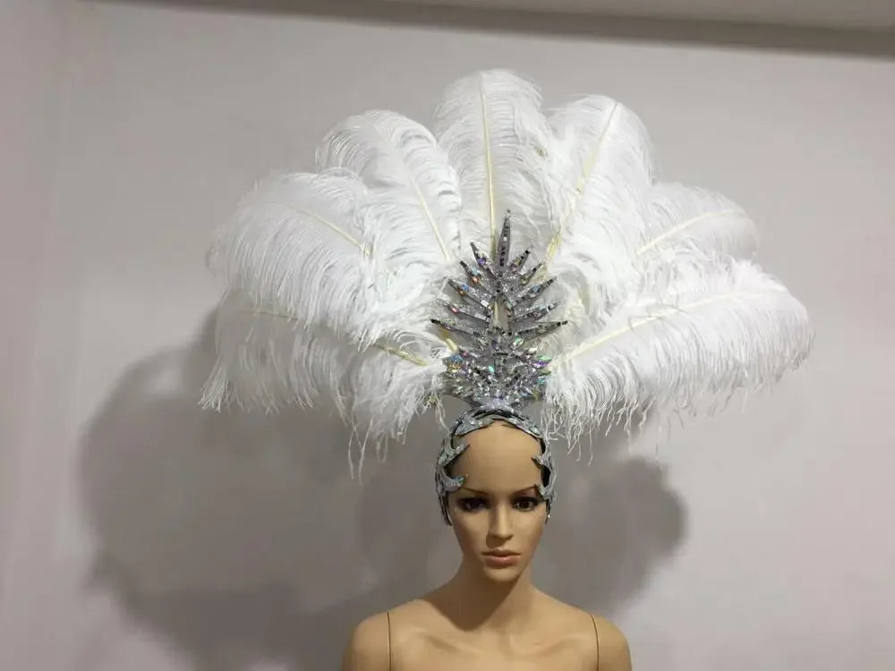 The Stardust Dionysia – Carnival & Samba Feathered Masque Ball Crown by Stardust Starlets