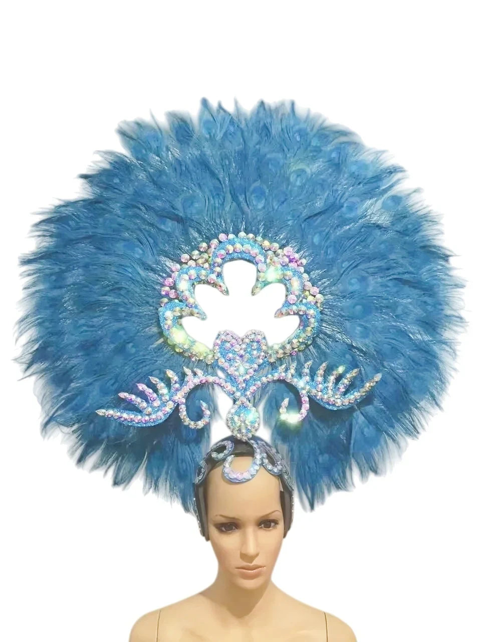 The Stardust Sovereign – Majestic Feathered Samba Carnival Headdress by Stardust Starlets